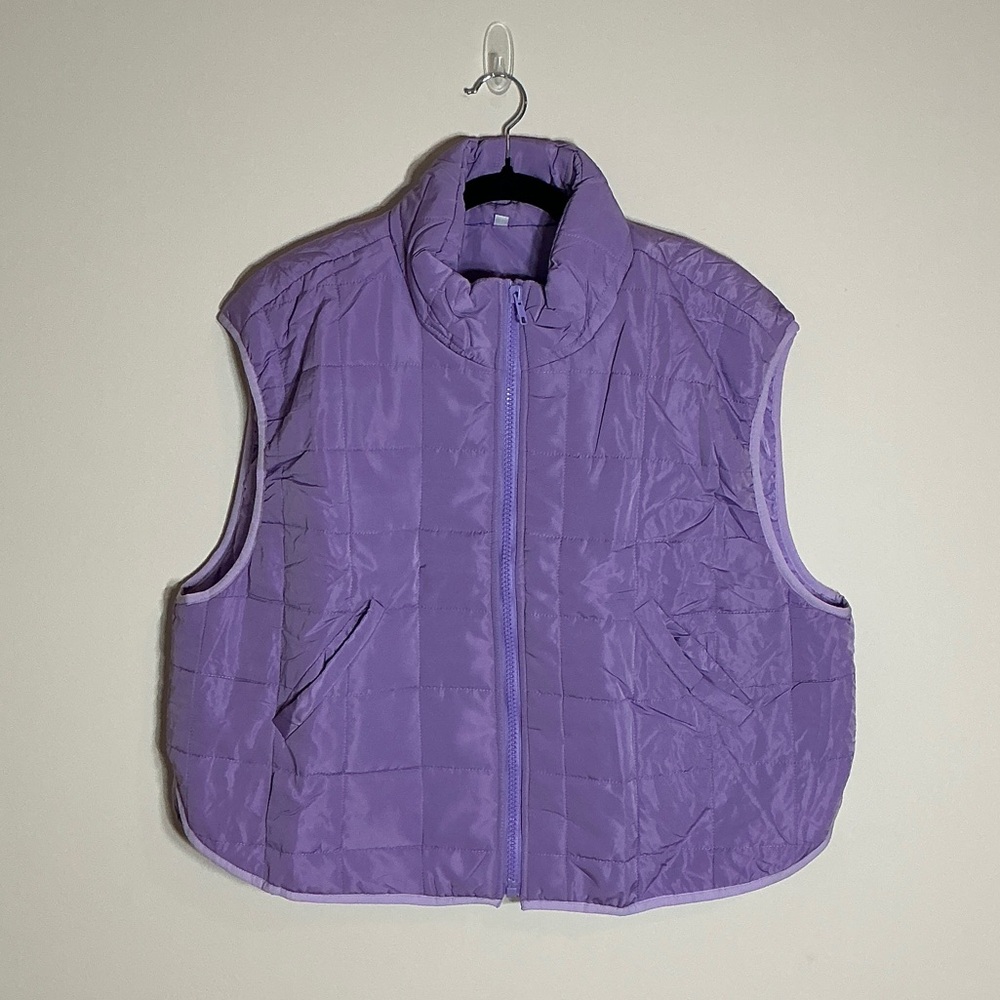 Lilac Puffer Vest (NWOT)